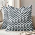 MIULEE Floral Print Decorative Pillow Covers 20x20, Dusty Blue by MIULEE