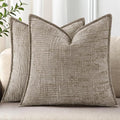 decorUhome Chenille Decorative Throw Pillow Covers 24x24 Set of 2 by decorUhome