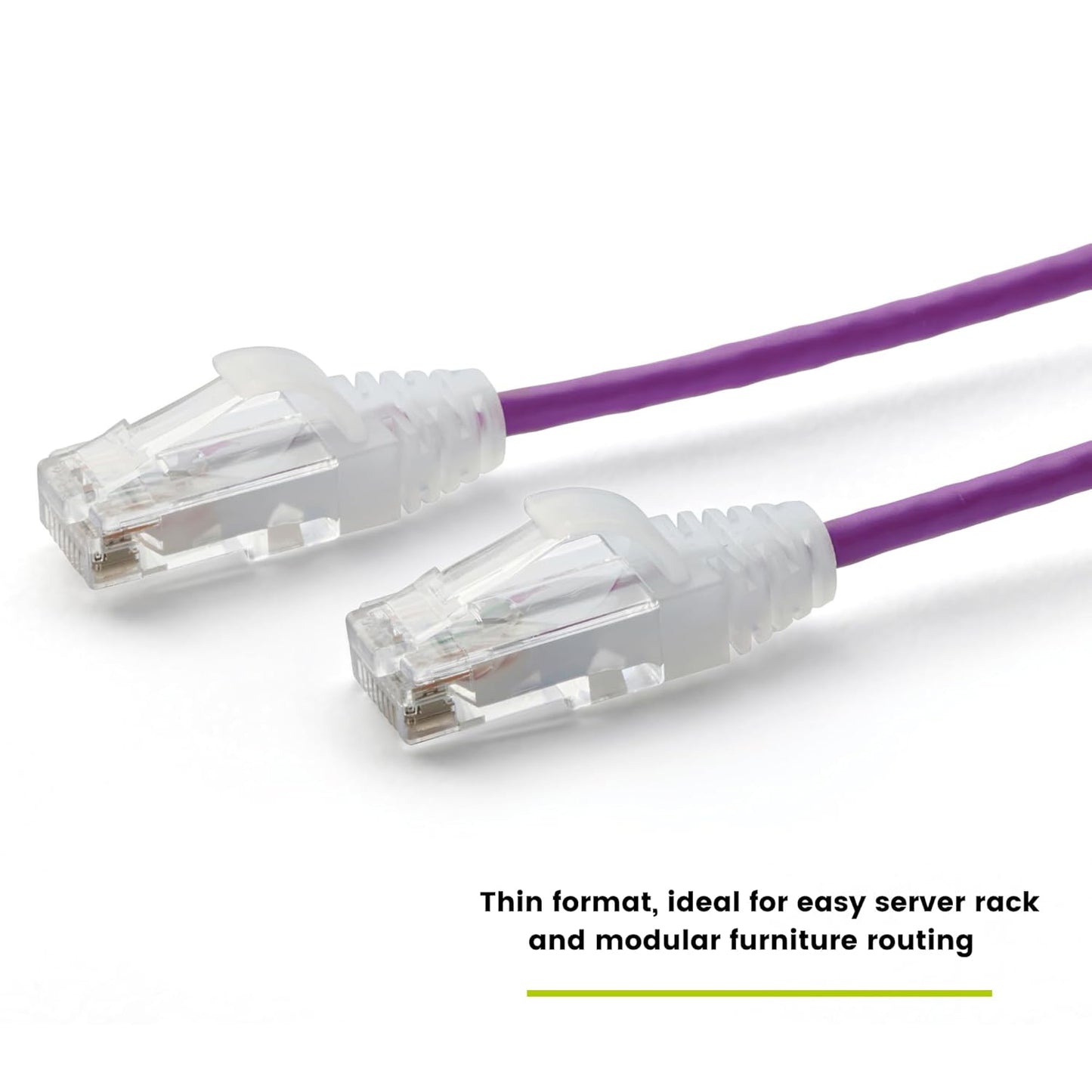 TRUECABLE Cat6 Component Rated Patch Cable, Unshielded (U/UTP), 14ft, Purple, 28AWG Solid Copper, Snagless 10G High-Speed Ethernet Cable, PoE++ 4PPoE 100W, UL Listed, RoHS-3, 1 Pack