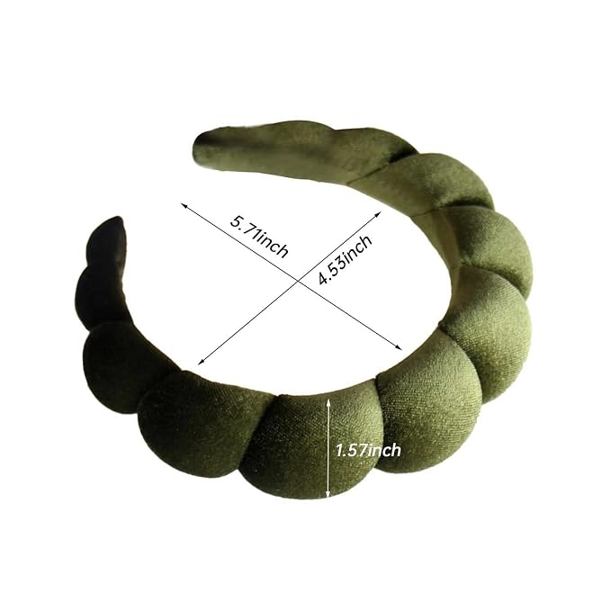 Fashion Headbands for Women Padded Fabric Hair Bands Wide Velvet Non Slip - Image 3