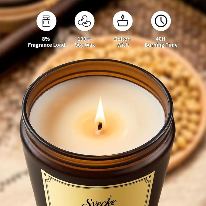 4 Pack 28oz Scented Candles, Soy Wax Jar Candles, Sage & Citrus, Scented Candles - Image 2