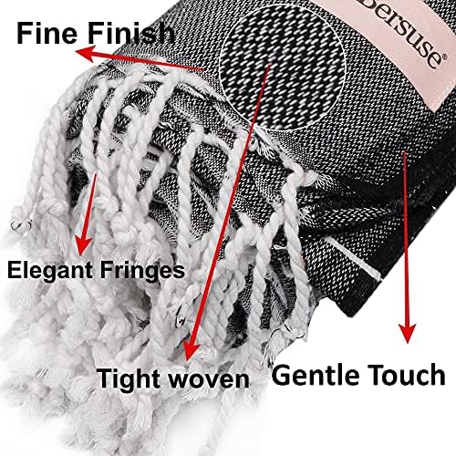 Bersuse Towels Anatolia XL Beach Blanket Throw Blanket Turkish Towel 100% - Image 9