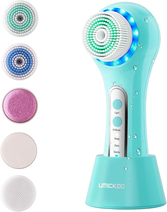 UMICKOO Electric Facial Cleansing Brush, 2-Way Rotating Face Scrubber by UMICKOO