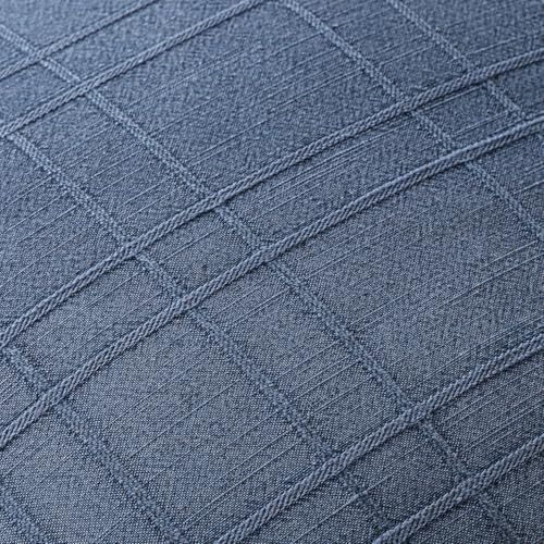 MIULEE Linen Plaid Pillow Covers Coastal Decorative 16x16 Blue - Image 2