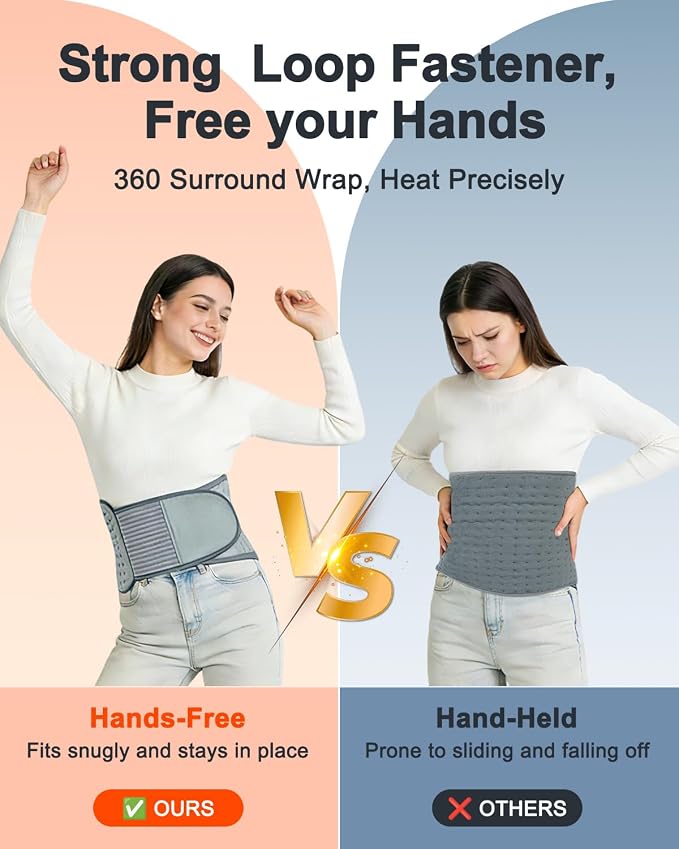 Heating Pad for Back Pain Relief, 4 Timers & 6 Temperatures, Auto Shut-Off - Image 3