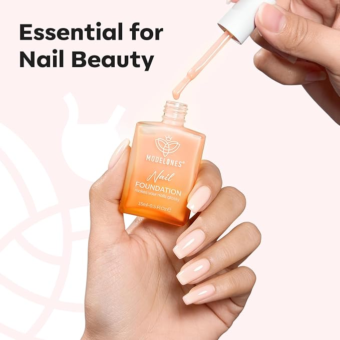 modelones Nail Strengthener and Growth Jelly Nude Pink Nail Polish Nail - Image 7