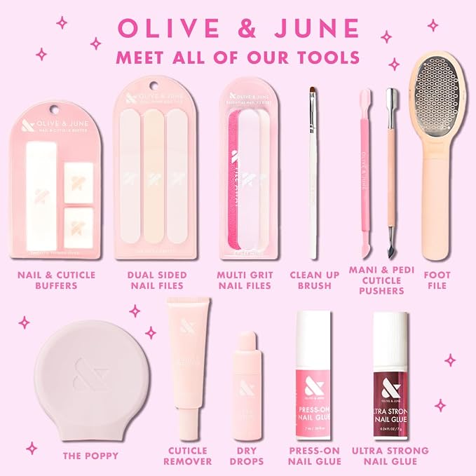 Olive & June Buffer Pack | 1 Full-Size + 2 Mini Nail Buffers - Image 4