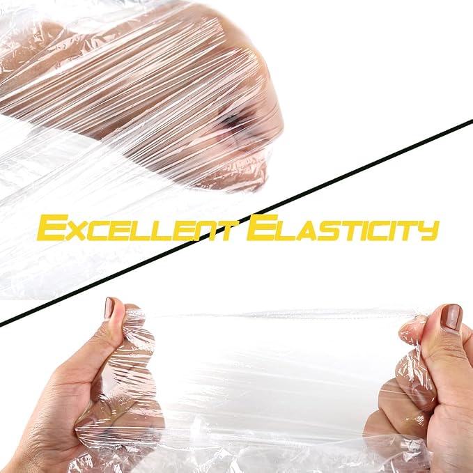 Shower Cap 50 Pcs Disposable Plastic Bath Cap Waterproof Spa Shower Cap XLarge - Image 6