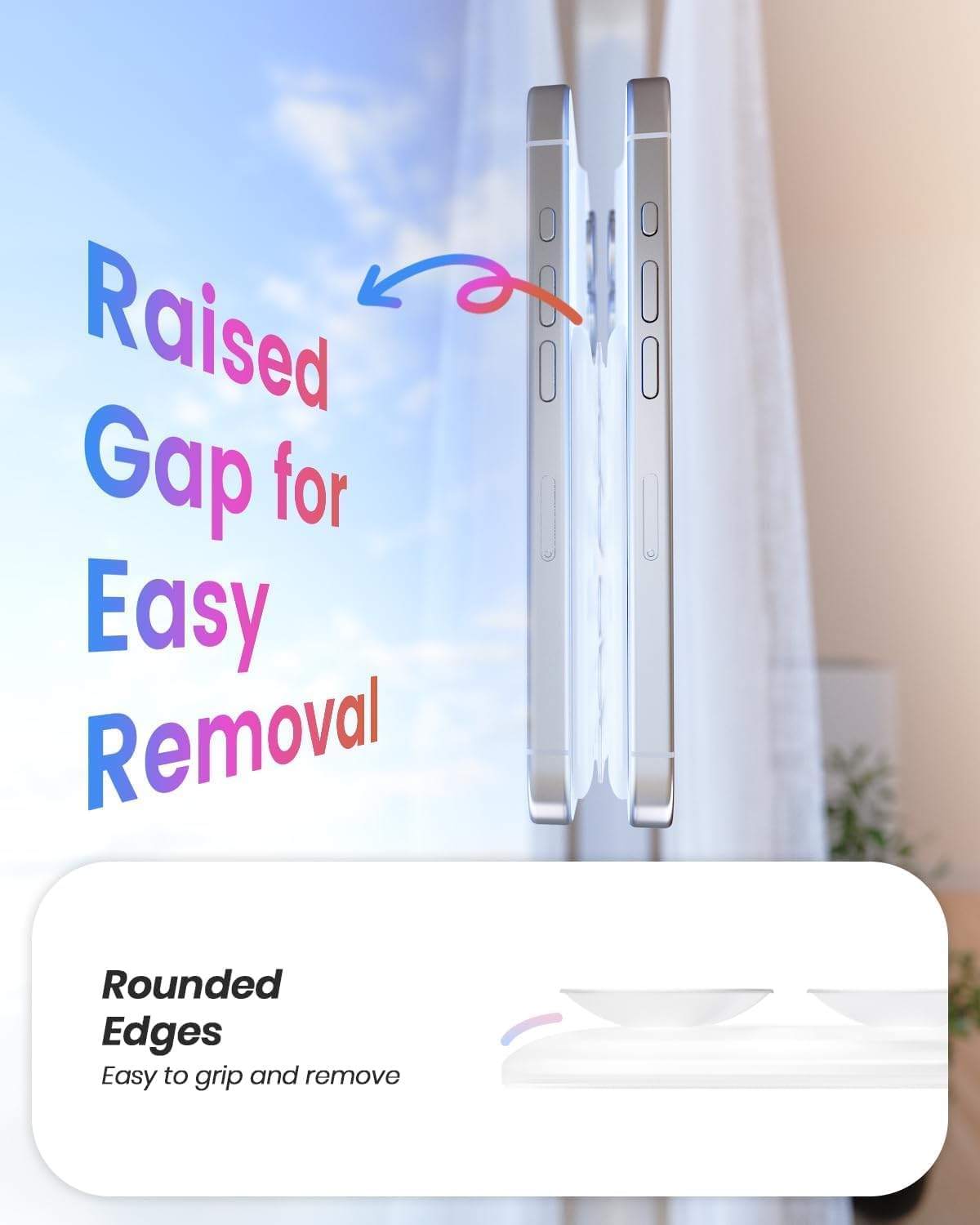 2Pack Magnetic Suction Phone Mount for MagSafe Case, Sticky Phone Grip Holder for iPhone, Removable Hands-Free Selfie/Video for TikTok Influencers, Women Girl Teen Gift, Light Pink & Classic White