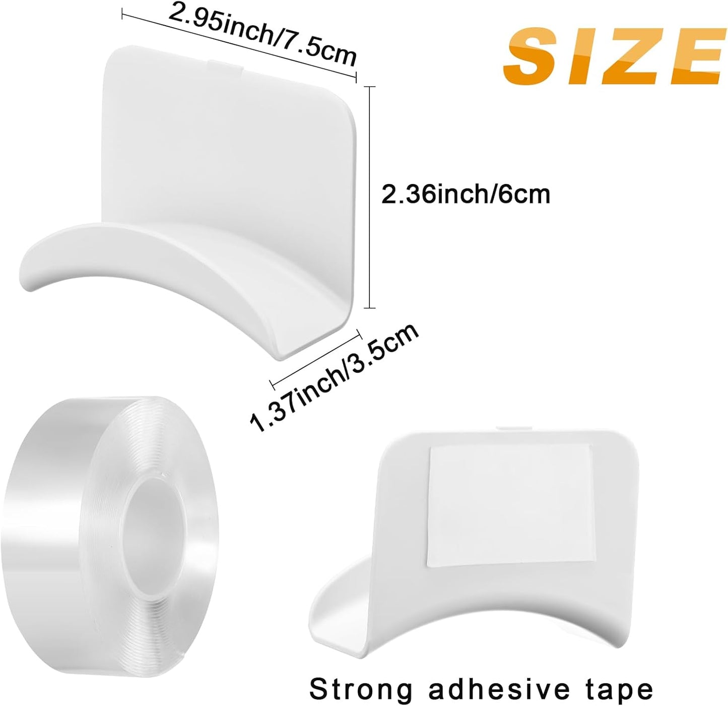 24 Pcs Headphone Wall Hangers Adhesive Gaming Headset Holder Hooks for Wall Mount Strong Universal Stand Hooks for Most Headphone Controller, Hat, Baseball Caps, Closet, Door (White)