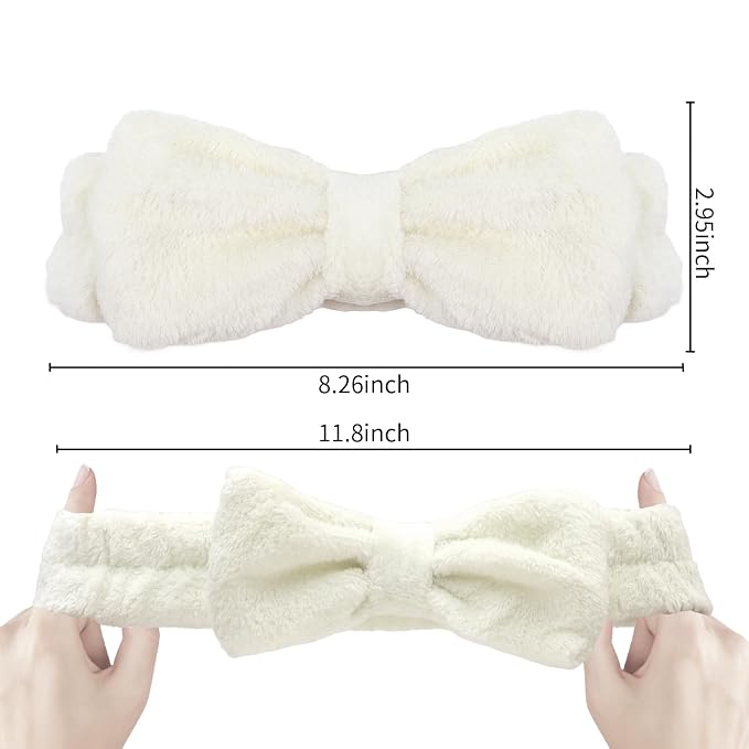 Semato 8 Pcs Creamy White Spa Headband Bachelorette Party Favor Set Skincare - Image 3