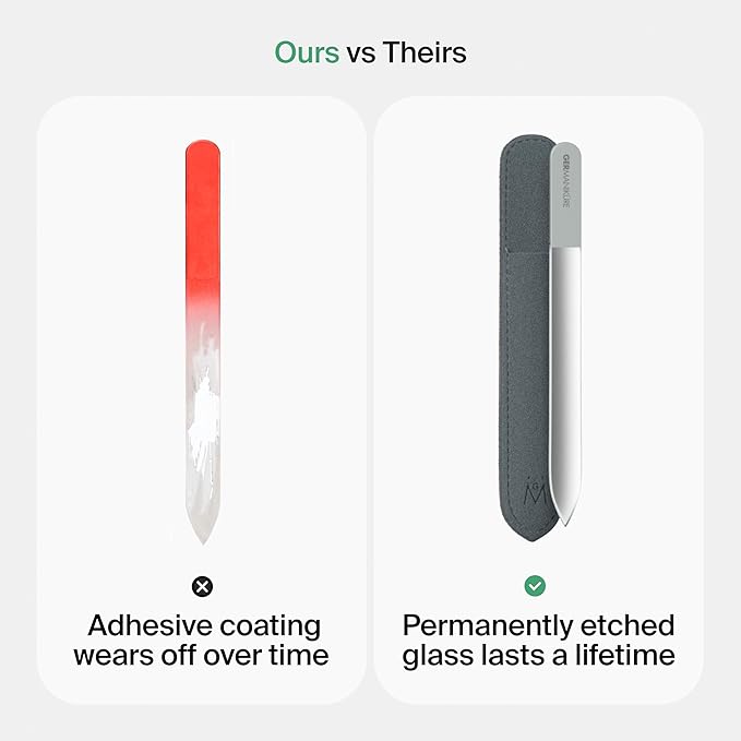 GERMANIKURE Glass Nail File in Suede Sleeve - Image 3
