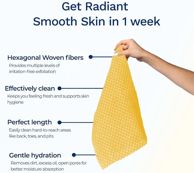 Sima Brand Exfoliating Washcloth Face & Body Scrub Towel - Image 5