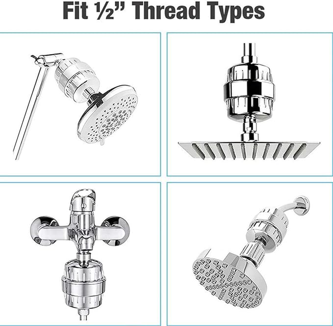 Laicky 4 Pack 20 Stage Shower Filter Universal Replacement Cartridge Hard Water - Image 5