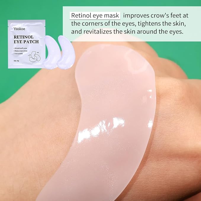 Yeokoe Under Eye Patches For Puffy Eyes and Dark Circles Wrinkle, 30 Pairs Face - Image 8