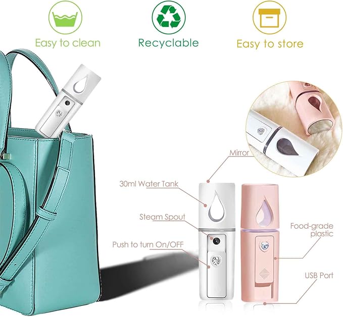 GIVERARE Nano Facial Steamer, Handy Mini Mister - Image 4