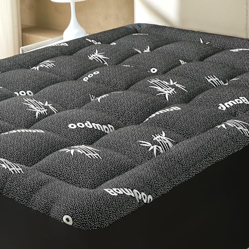 California King Size Mattress Topper Viscose Derived from Bamboo, Soft Thick by SurChic