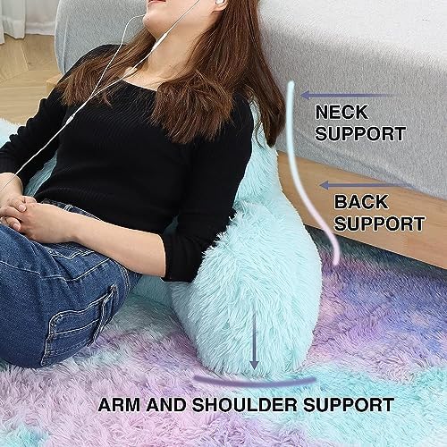 A Nice Night Faux Fur Reading Pillow Bed Wedge Adult Children Backrest - Image 5
