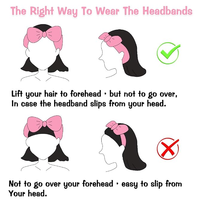 8 Pcs Spa Headbands for Women Facial Makeup Headband Stocking Stuffers For - Image 7