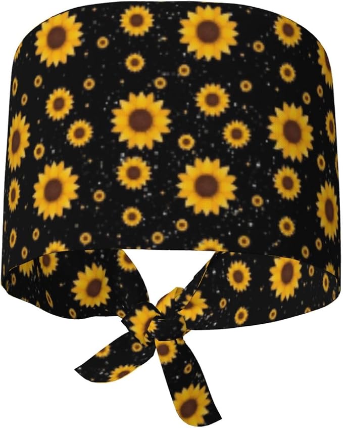 Adjustable Scrub Cap with Buttons & Sweatband, Working Hat with Elastic Tie Back - Image 9