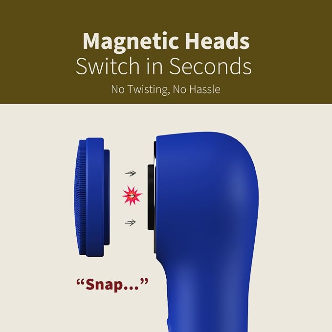 Premium Facial Cleansing Brush, Waterproof Face Scrubber, Spin & Sonic Modes - Image 3