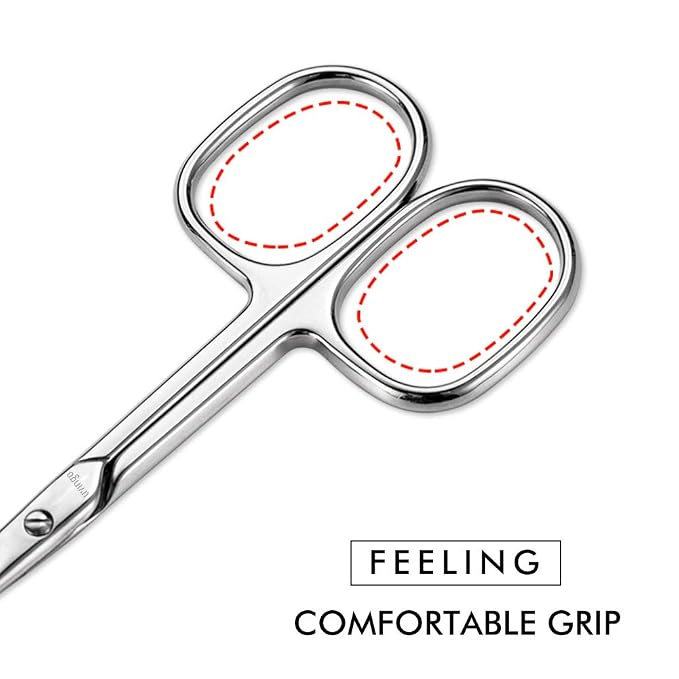 LIVINGO Premium Manicure Nail Scissors, Dry Skin Curved Blade 3.5 inch - Image 5