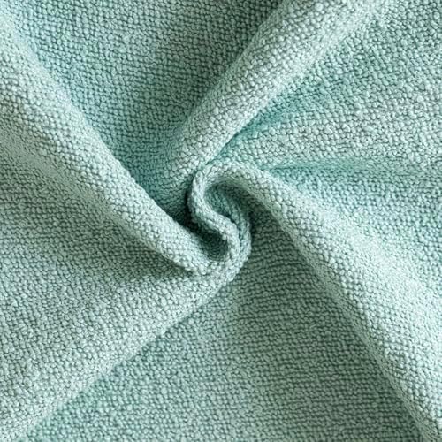 Foindtower Decorative Textured Boucle Throw Pillow Covers 18x18 Aqua Blue - Image 3