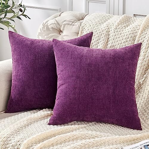 GAWAMAY Decorative Square Throw Pillow Covers 22x22 Inch Set of 2, Super Soft by GAWAMAY