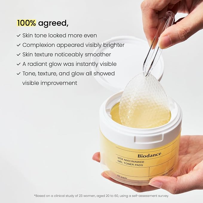 Biodance Vita Niacinamide Gel Toner Pads, Dark Spot Corrector, Evening Skin Tone - Image 5