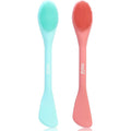MSQ Silicone Face Mask Brush, Soft Facial Cleansing Scrubber, 2 Pack Double-End by MSQ