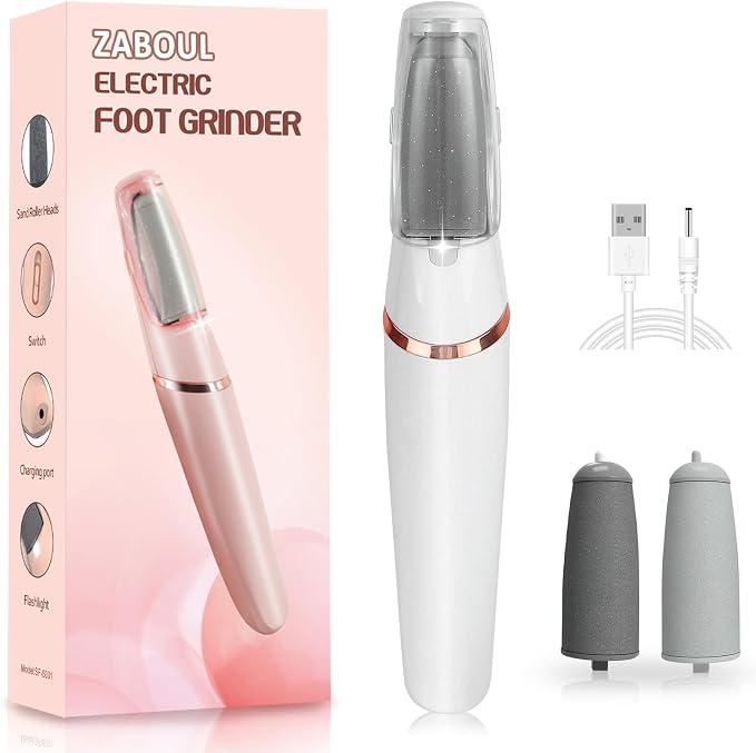 ZABOUL Electric Foot Callus Remover Rechargeable Portable Electric Foot File by ZABOUL
