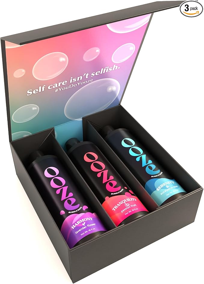 OOZE Bubble Bath Set for Women Lavender, Eucalyptus & Passion Fruit by OOZEBath