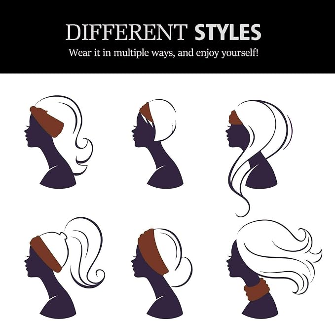 GiLi 2 Pack Wide Headbands for Women Boho African Knotted Non Slip Fashion Hair - Image 6