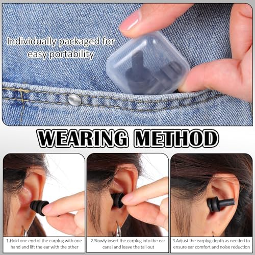 Trelaco 100 Pairs Silicone Ear Plugs Bulk - Image 5