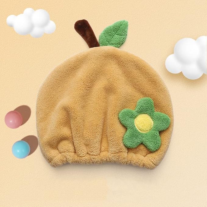 Hair Drying Towel for Kids Girls, Cute Cartoon Absorbent Quick Drying Bath Wrap - Image 2