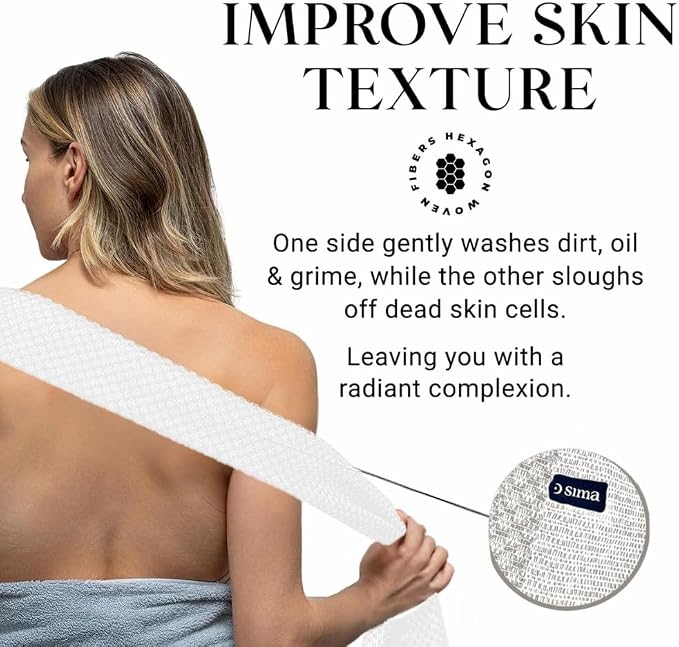 Sima Brand Exfoliating Washcloth Face & Body Scrub Towel - Image 5