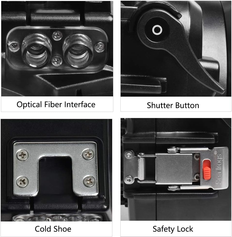 Sea frogs Underwater Camera Case Compatible with Canon EOS M6 Mark II 18-150MM IPX8 40m/130ft Maximum Diving Depth Waterproof Camera Housing for Diving, Surfing, Rowing, Skiing