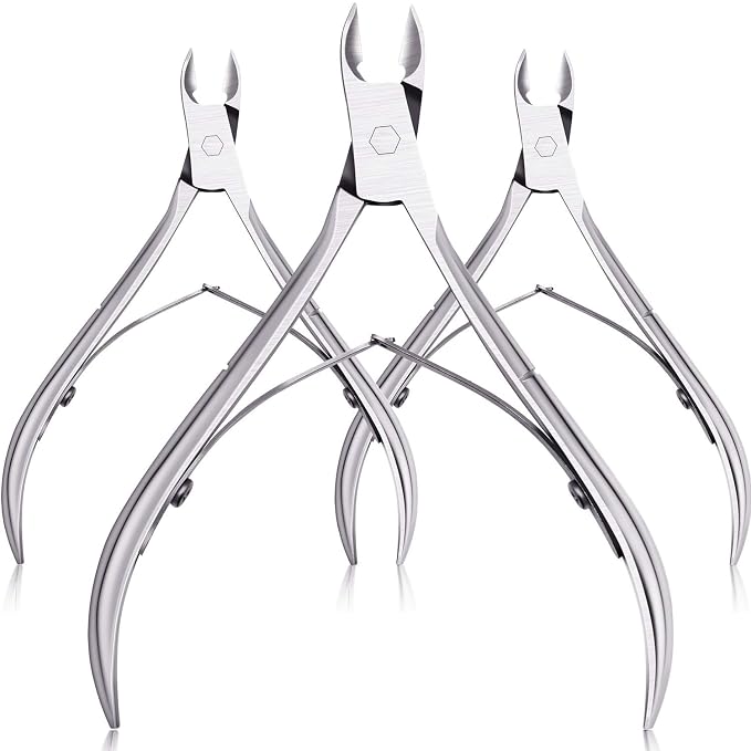 Mudder 3 Pack Silver Cuticle Trimmer Nippers Cutter Tool Stainless Steel Nail by Mudder