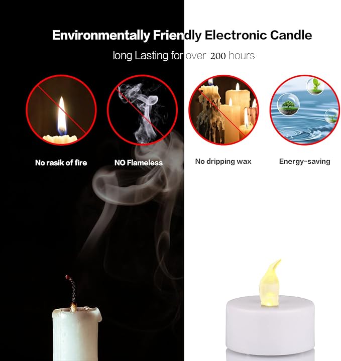 400Pack Battery Tea Lights Candles - Image 2