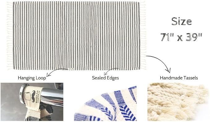 Bazaar Anatolia Turkish Beach Towel – 100% Cotton, Quick Dry, Sand Free Towel - Image 4