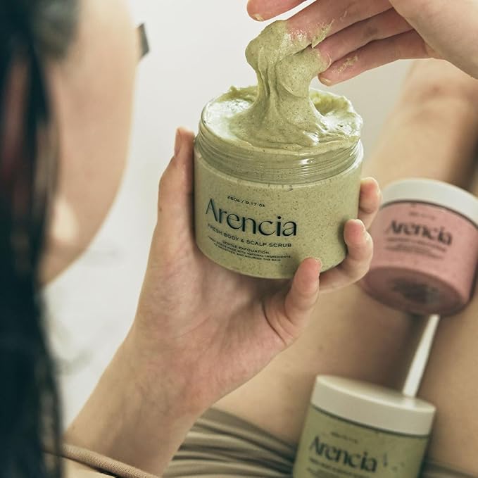 Arencia Fresh Cloud Sea Salt Body & Scalp Scrub- Gentle Exfoliation - Image 7