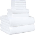 Amazon Basics 100% Cotton Soft Quick-Dry 8-Piece Towel Set, Bath Towels by AmazonBasics
