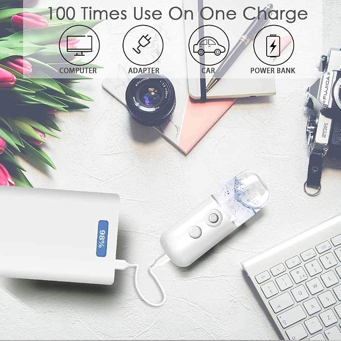GIVERARE 2 Pack Nano Facial Steamer, Handy Mini Mister, USB Rechargeable Mist - Image 7