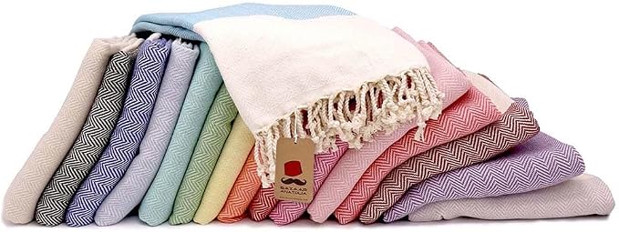 Bazaar Anatolia Turkish Beach Towel 100% Cotton Bath Towels 71x39 Quick Dry - Image 7