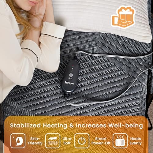Electric Heated Mattress Pad King Size Dual Control Bed Warmer, Deep Pocket - Image 6