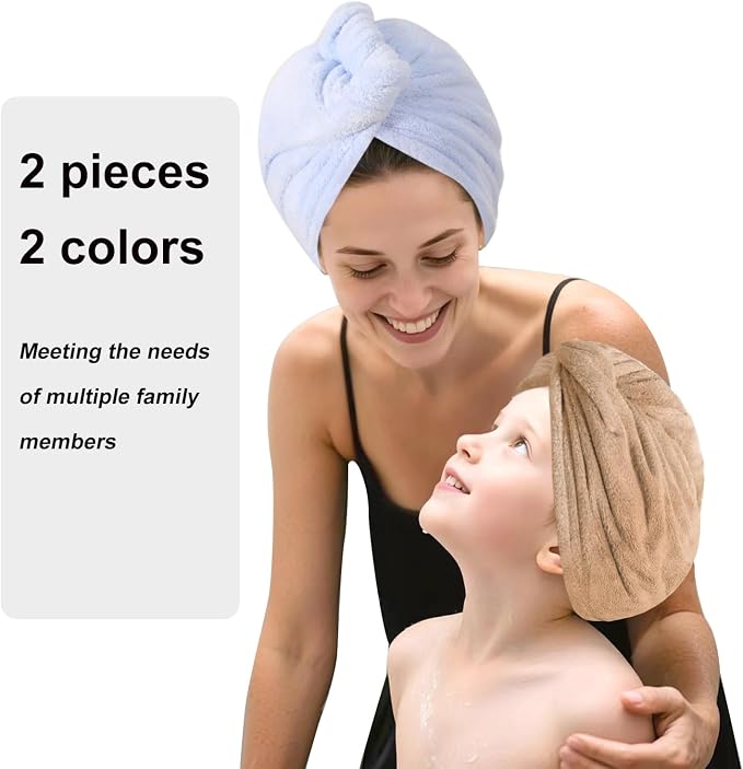 Microfiber Hair Drying Towel Wrap - Image 6