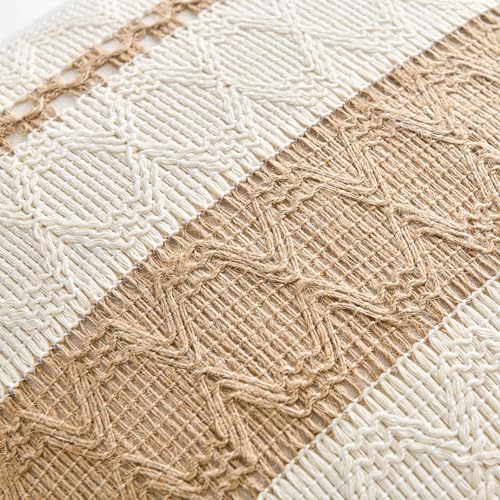 Fancy Homi Set of 2 Boho Neutral Long Lumbar Decorative Throw Pillow Cover - Image 4