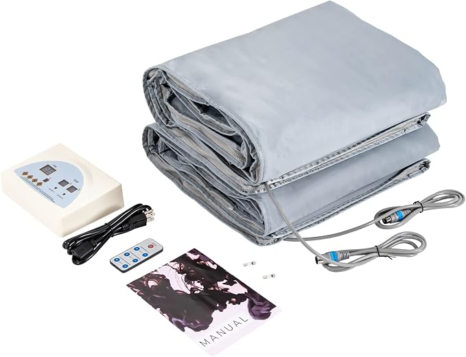 Far Infrared Sauna Blanket Sauna Bag Body Shaper Blanket, 2 Zone Controller - Image 3