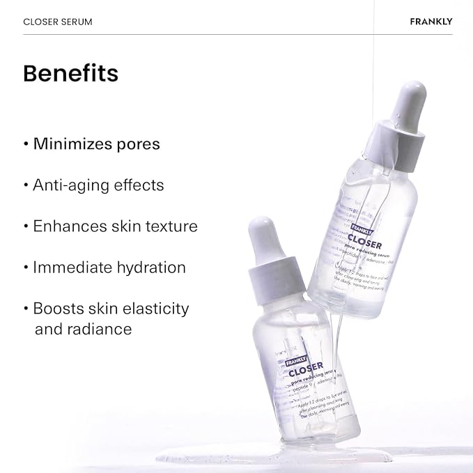 FRANKLY Closer Serum Mega Jumbo | Pore Minimizer Serum | 9 Peptides, Vegan - Image 5
