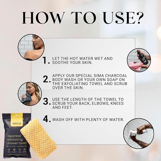 Exfoliating Washcloth Face & Body Scrub Towel - Image 2